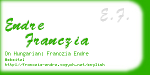 endre franczia business card